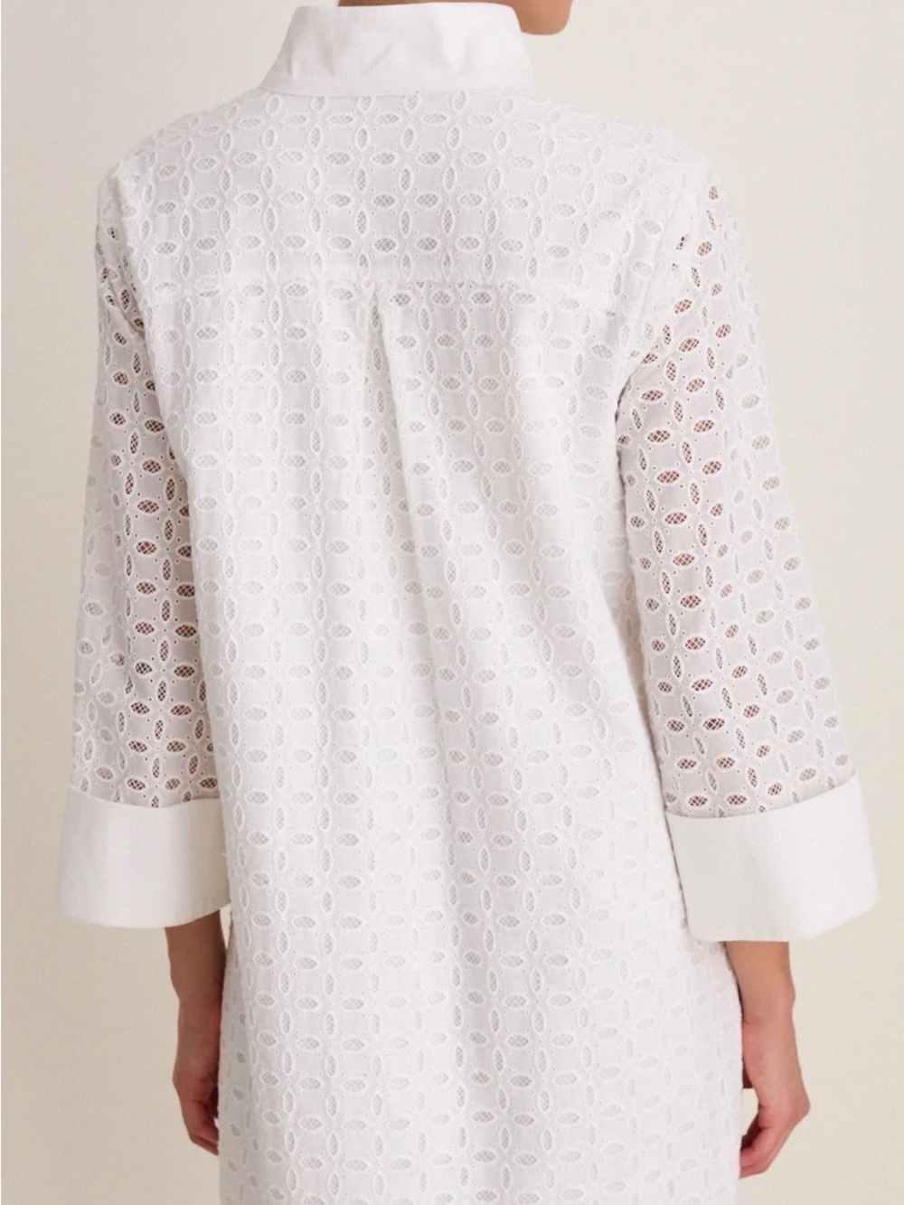 Tuckernuck Megan White Eyelet Shift Dress M N - Picture 10 of 14